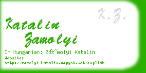 katalin zamolyi business card